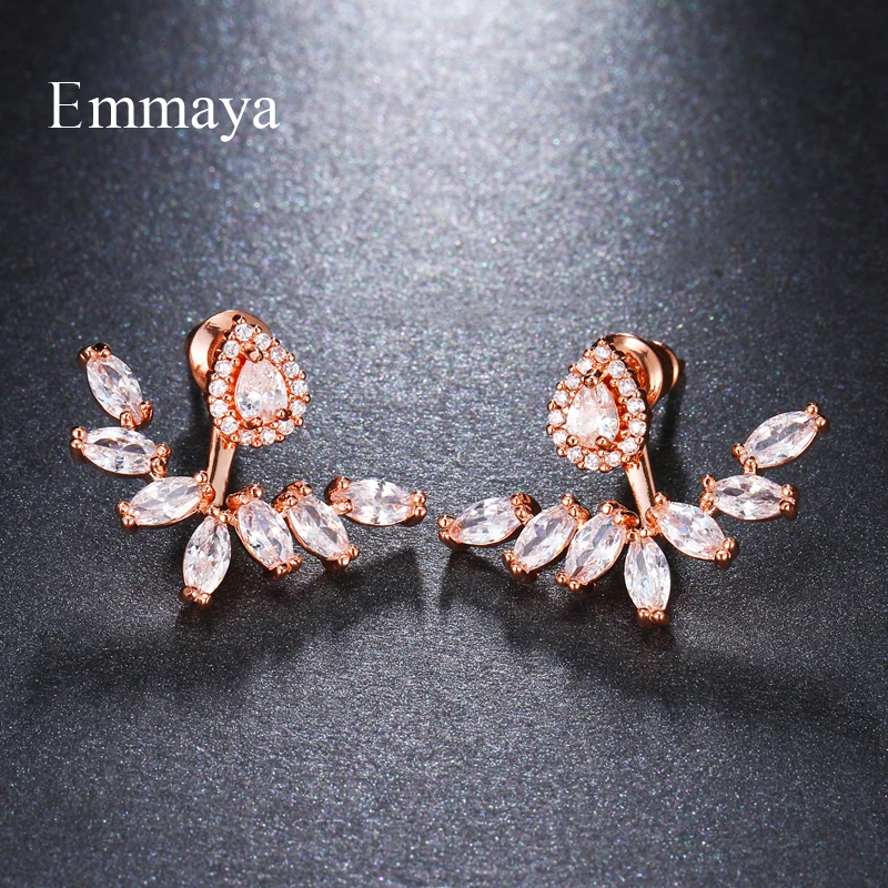 Серьги Emmaya женские с фианитами ААА простые уникальные ювелирные украшения для