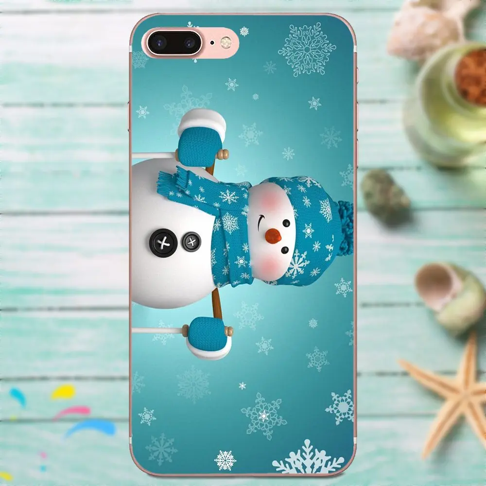 Для Apple iPhone 4 4S 5 5C 5S SE 6 6S 7 8 Plus X XS Max XR красочный стиль Снеговик прекрасный