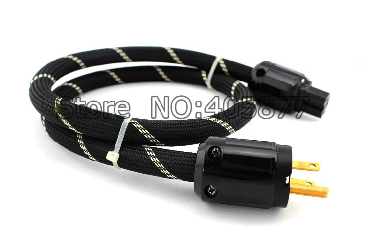 Высококлассный позолоченный медный кабель электропередачи сетевой аудиокабель