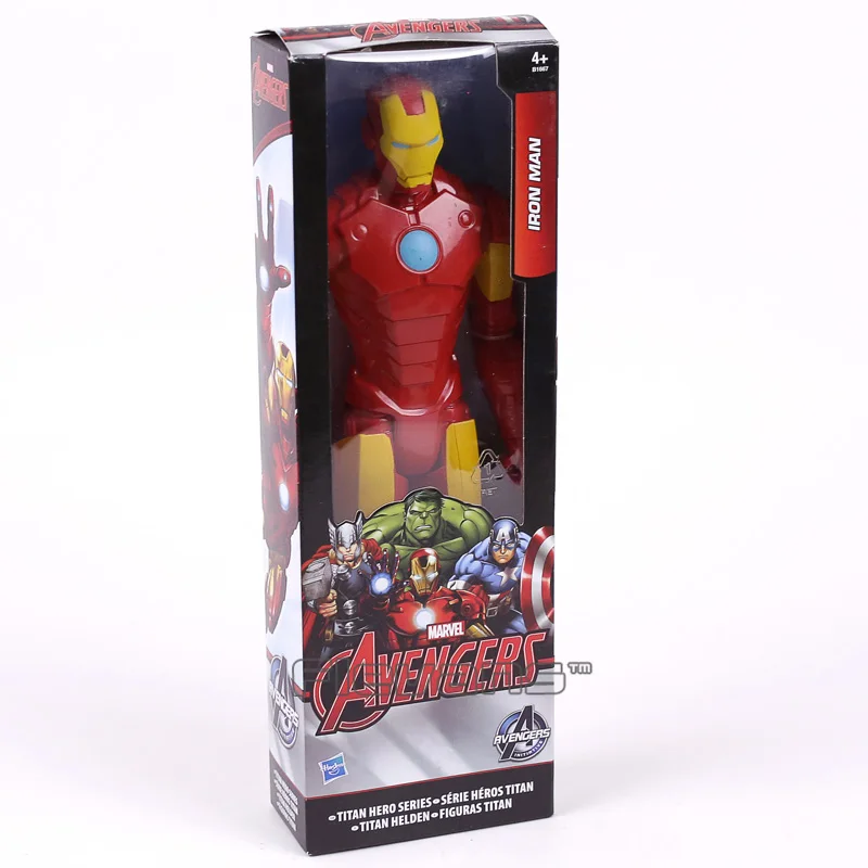 iron man b box Супергерои Marvel Мстители танос Черная пантера Капитан Америка Тор Железный человек паук халкбастер Халк фигурка 1" 30 см - Цвет: iron man b box