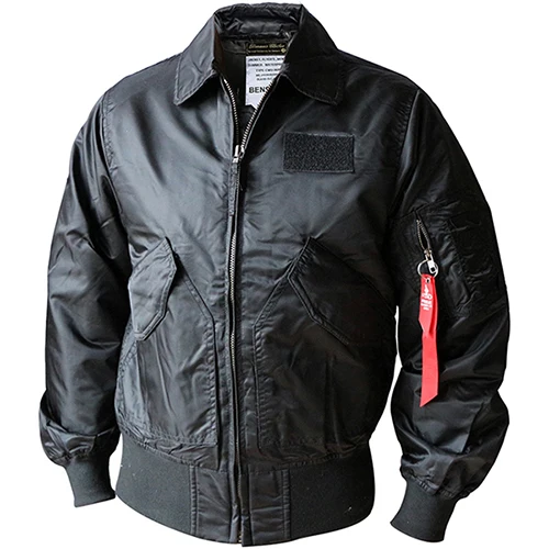 Black Bomber Jacket CWU-45P куртка-бомбер, Мужская Дизайнерская куртка с отложным воротником, короткая куртка в стиле хип-хоп, куртка-пилот, Мужская короткая уличная одежда, мужские куртки и пальто - Цвет: Black Bomber Jacket