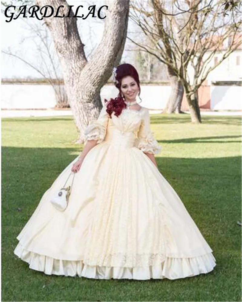 Gardlilac кружевное бальное платье цвета шампанского с коротким рукавом Quinceanera Vestido 15