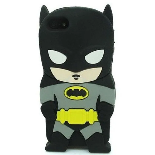 Black Batman Мягкая силиконовая задняя чехол для iPhone 5 5S SE с 3D рисунком Минни Ститч Единорог 5C 6 6s X XR Xs Max 7 8 Plus чехол для телефона Fundas Capa - Цвет: Black Batman