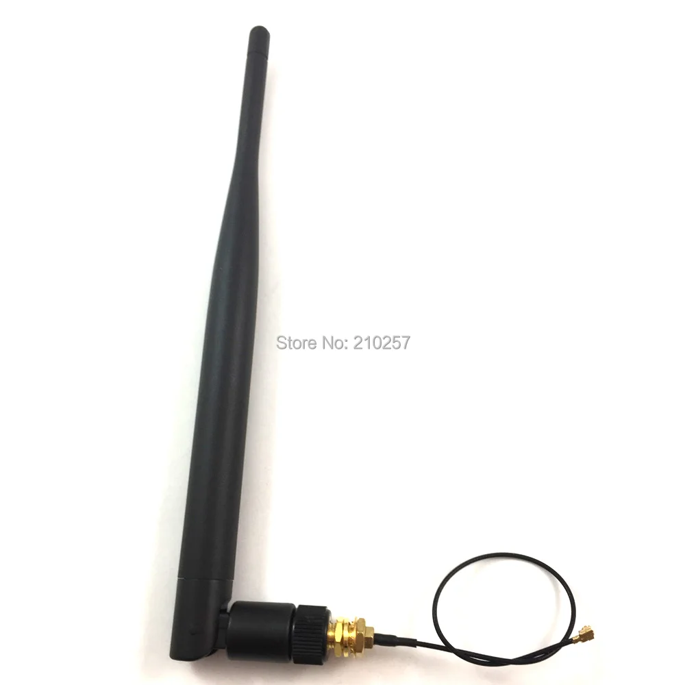 1 шт. 2 4 ГГц Wi Fi сетевая антенна 6dbi Omni с Sma штекером + разъем к u.fl Ipex РЧ кабель 13 15 см