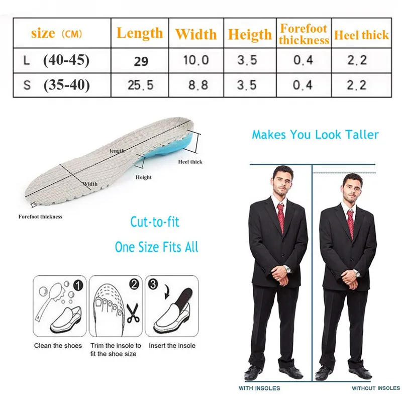 Силиконовая стелька для спортивной обуви ударопрочная пружинная амортизирующая