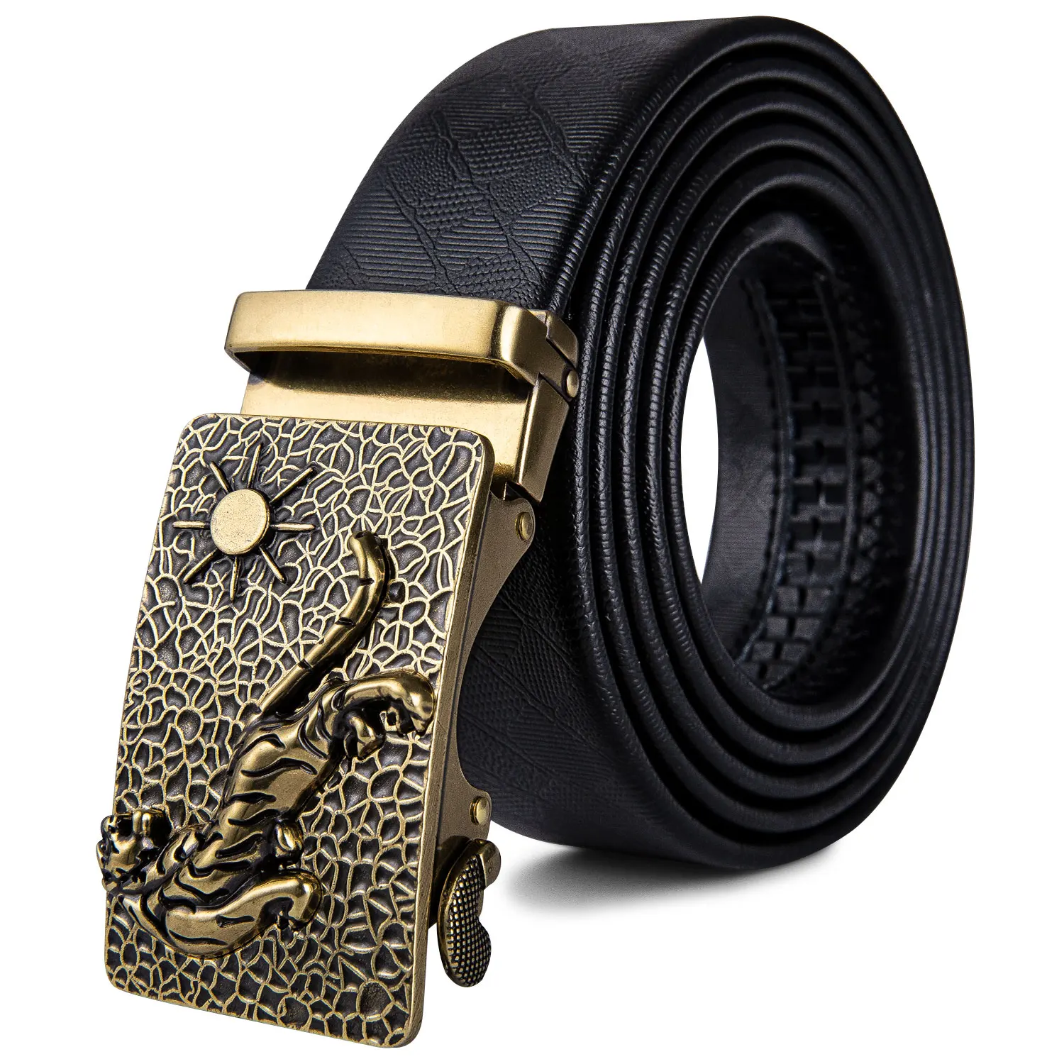 EA 2063 роскошные брендовые дизайнерские пряжки с тигром для мужчин золотые