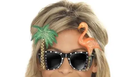 Гавайский Фламинго попугай солнцезащитные очки неоновые тропические пляжные