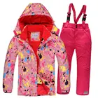 Детский лыжный костюм, куртка и штаны для мальчиков и девочек, цвет в ассортименте, ветрозащитный, водонепроницаемый, 2020