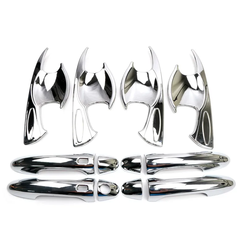 chromed (b model) Подходит для Toyota Hilux Revo 4 двери автомобильные аксессуары дверные ручки и дверные ручки Крышка чаши отделка 12 шт - Название цвета: chromed (b model)