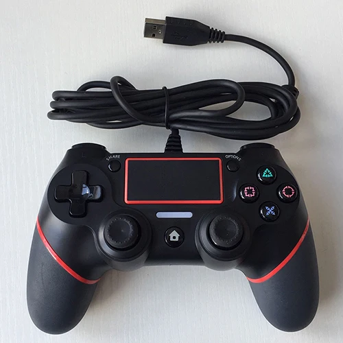 Красный Для PS4 геймпад проводной геймпад для Playstation Dualshock 4 игровые устройства с джойстиком несколько вибрации 1,8 м кабель для PS4 консоли - Цвет: Красный
