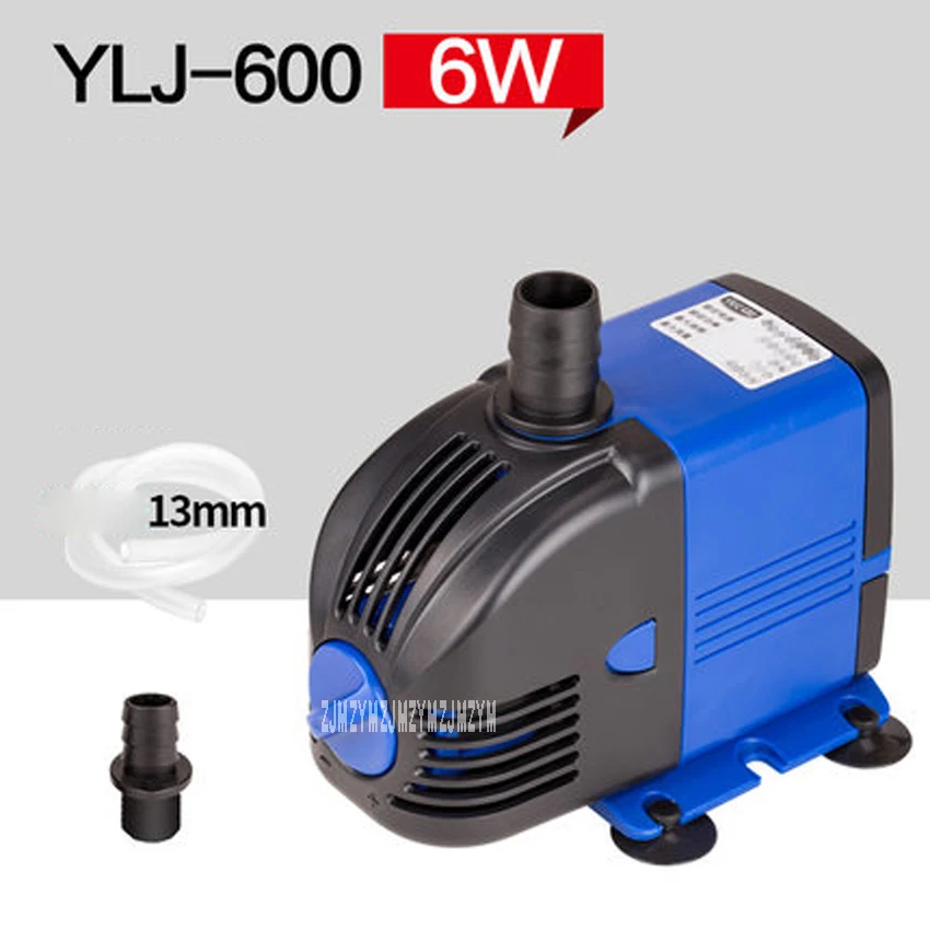 YLJ 600 220 В л/ч 6 Вт погружной водяной насос аквариумный фонтан носик для аквариума