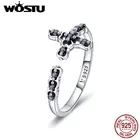 Женское кольцо с крестом на удачу, серебряное кольцо в винтажном стиле