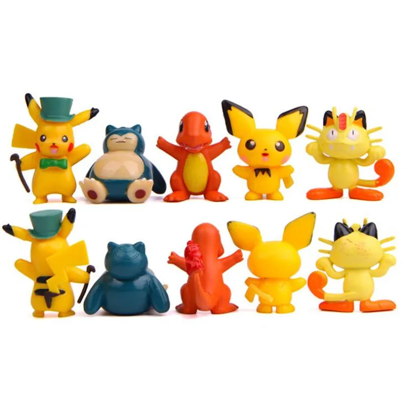 Горячая Распродажа 17 шт./компл. cartoonCharmander Пикачу Eevee Snorlax Сквиртл Mudkip действие и