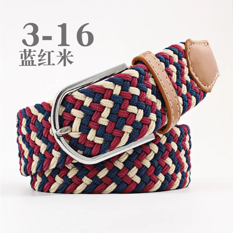 style 16 23 Цвета! 107 см, для взрослых, однотонный, Повседневный, тянущийся, тканый ремень, для женщин и мужчин, эластичные ремни для джинсов, эластичный, моделирующий, женский пояс, подарок - Цвет: style 16
