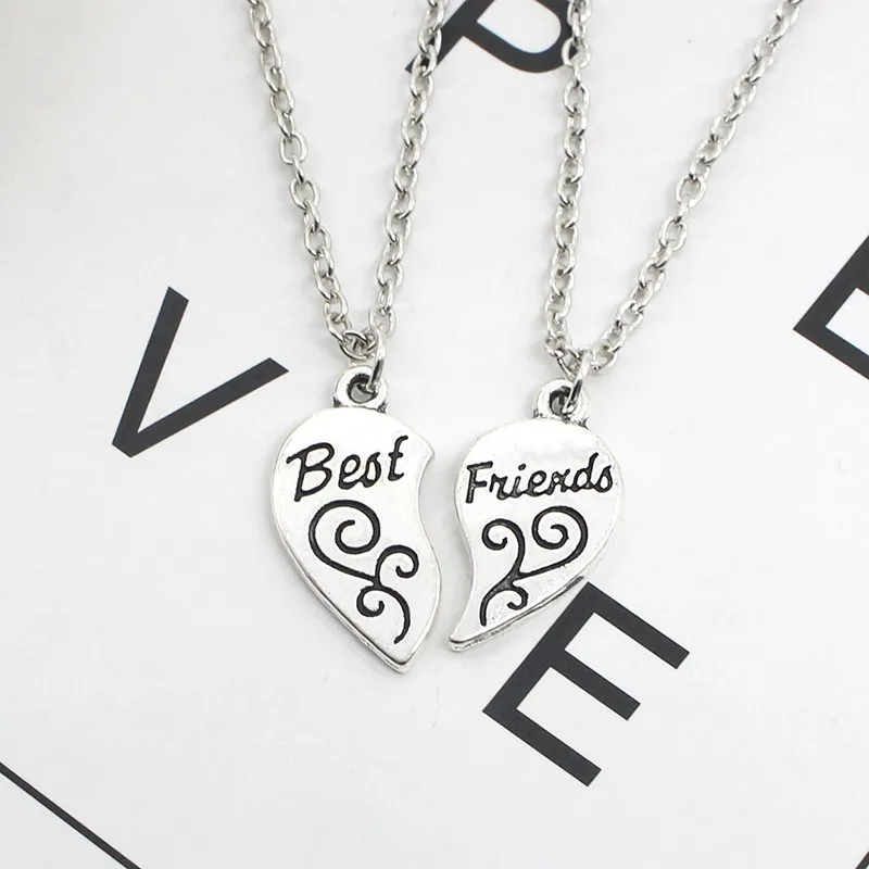Best друзья Цепочки и ожерелья Кулон головоломки BFF Best суки друзья навсегда ключ Футбол пиццы разбитое сердце Ожерелья Подвески колье