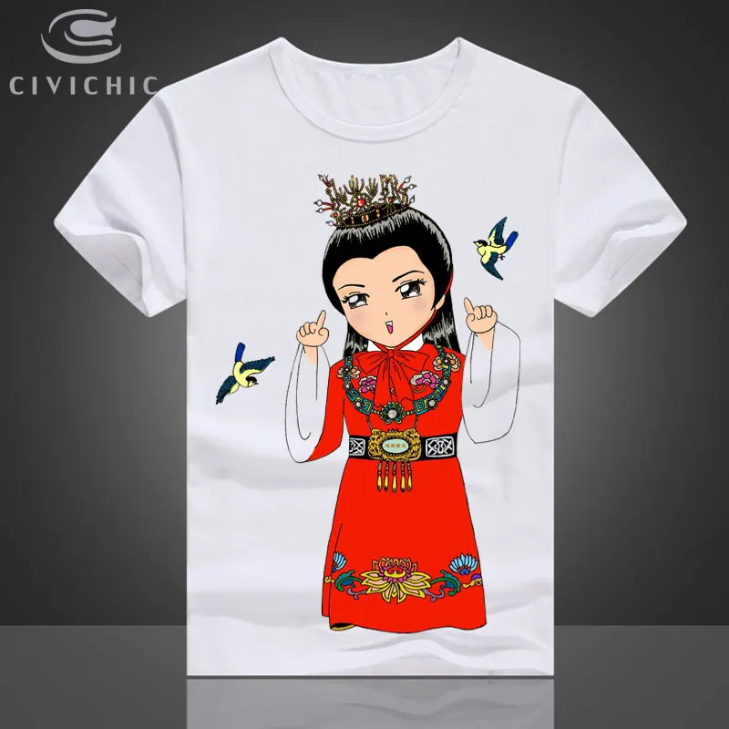 CIVI шик Восточный в этническом стиле Свободные Футболка Женская Китайский Стиль