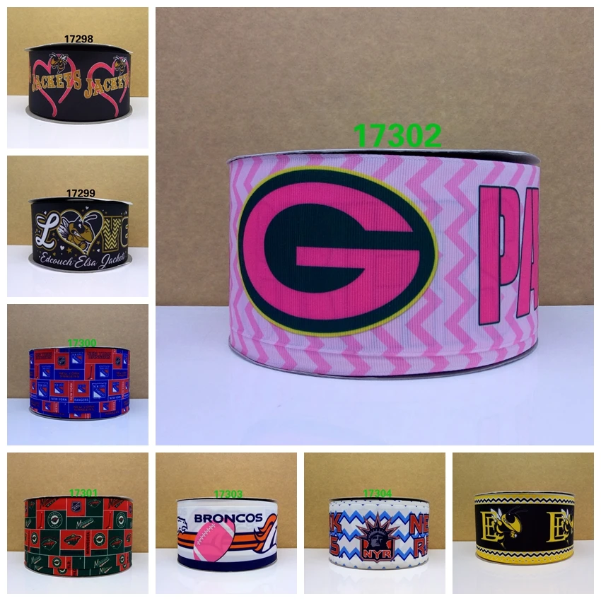 50 двор Рождество лента мультфильм печатных Grosgrain ленты 17302