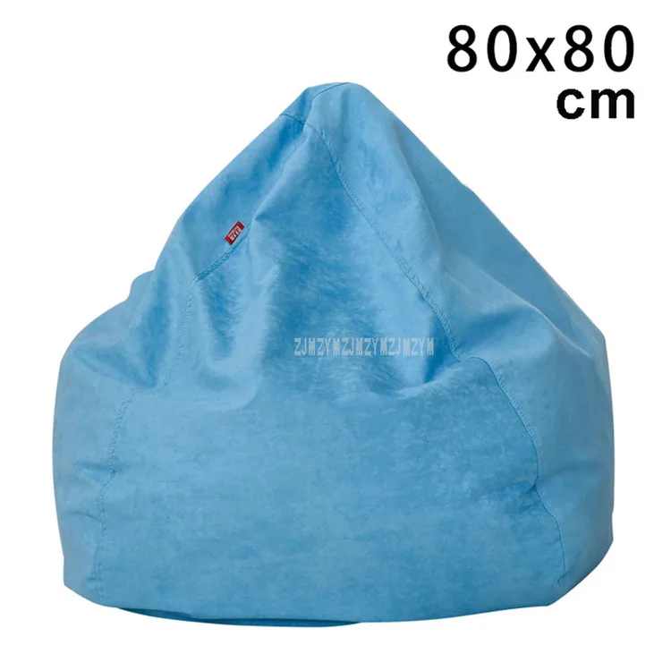 sky blue Ленивый одноместный диван мягкий стул кровать замша мебель для гостиной кресло мешок кресло Наполнитель из пенополистирола частицы 80*80 см - Цвет: sky blue