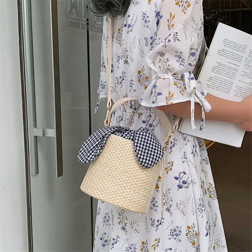 TOYOOSKY Summer Straw Bags for Women Beach Handbag Personality Crossbody Bag Lady Vintage Handmade Knit Fashion Shoulder | Багаж и сумки