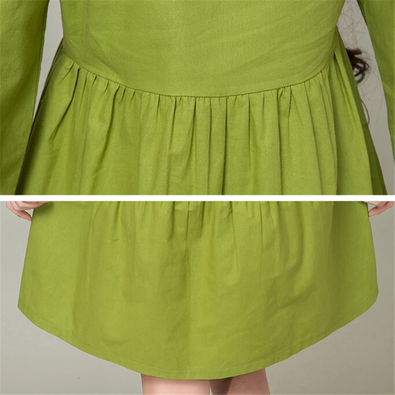 Осень-зима длинные блузы 2016 женское платье с длинным рукавом однотонные