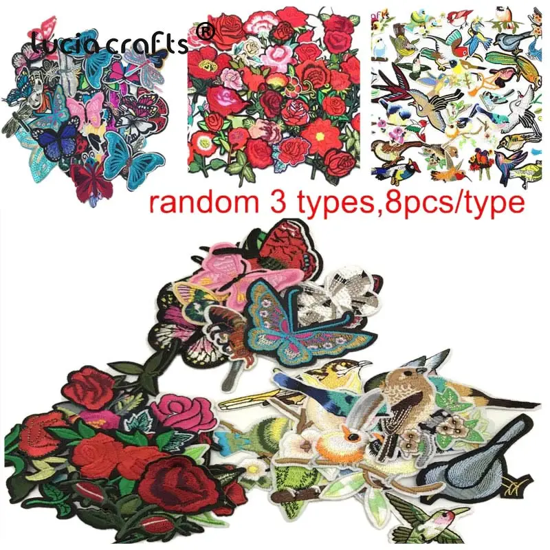 Lucia crafts 12 шт Случайно выбранный смешанный стиль размеры вышитая ткань железный стикер с рисунком из мультфильма патчи для детской одежды L0305