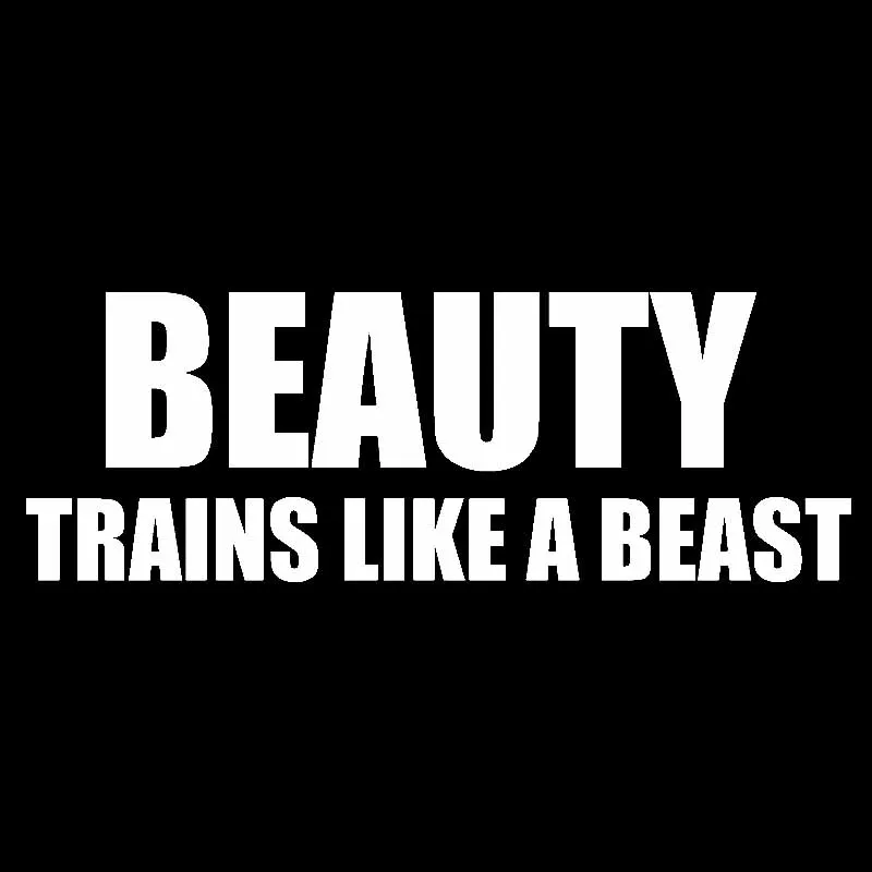 YJZT 14.6CM*5.2CM BEAUTY TRAINS LIKE A BEAST CAR STICKER VINYL DECAL Black/Silver C3-1800 | Автомобили и мотоциклы