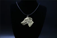 greyhound dog necklace handmade necklace embossed pendant jewelry golden colors plated fast delivery