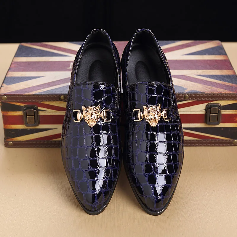 Fashion Men Pu Leather Shoes Pointed Toe Slip on Loafers Flat Comfort Casual Spring and Autumn | Обувь