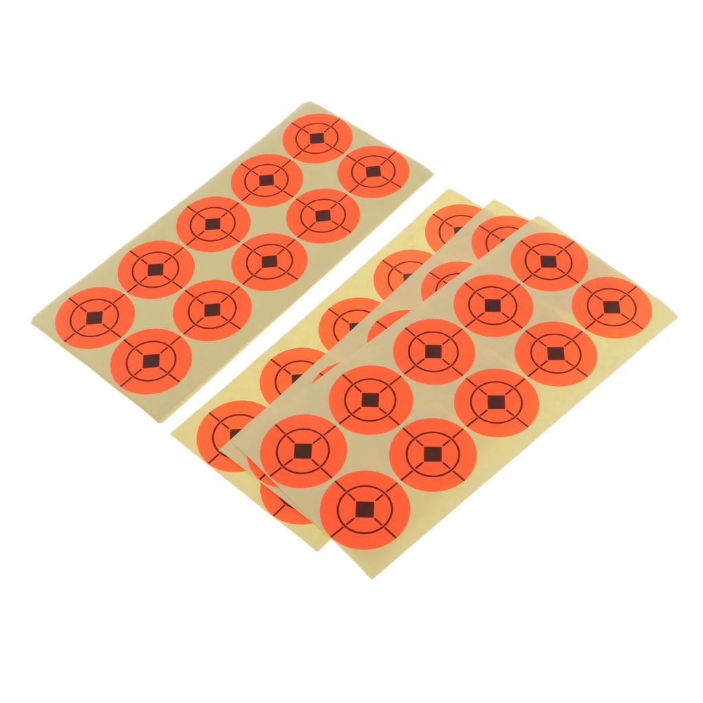 250pcs 4cm Shooting Paper Target Florescent Orange Adhesive Stickers 1.6' FOr Archery | Спорт и развлечения