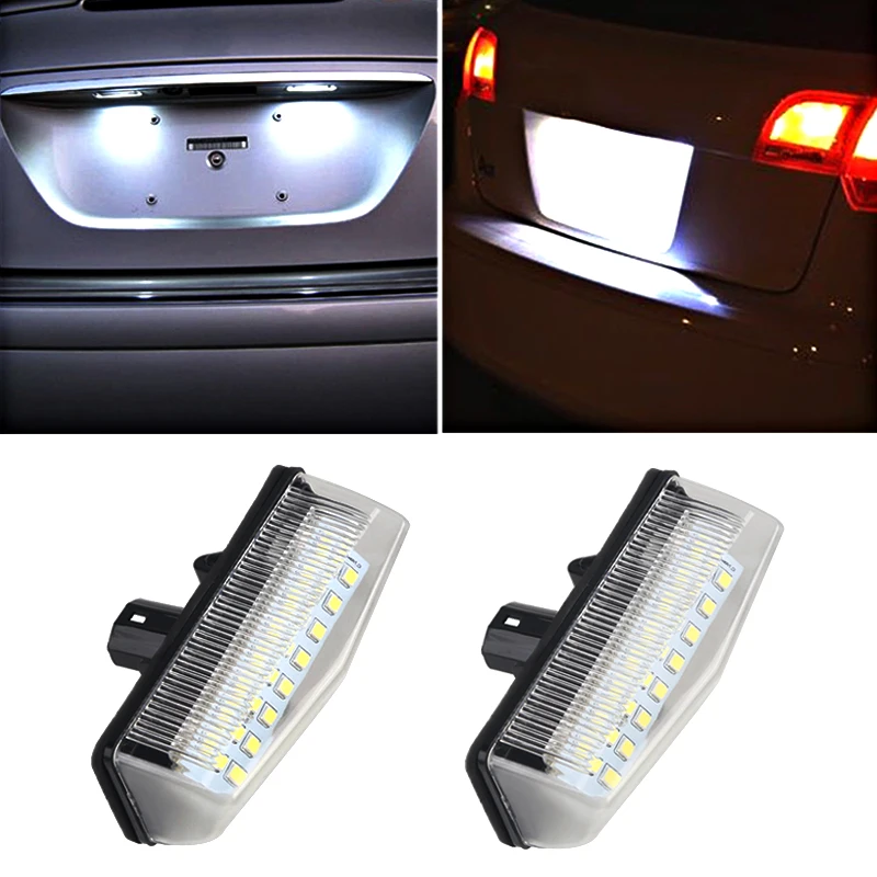 

2pcs/1 Pair LED Number License Plate Lamp Lights license lamp Signal light Error Free 24SMD 12V 6500k White for Toyota PRIUS