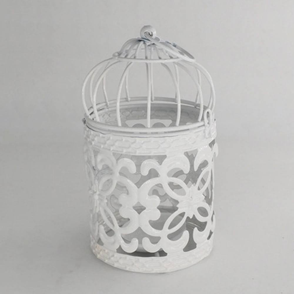 Креативное украшение дома полый Держатель Подсвечники Tealight подвесной фонарь клетка для птиц винтажный Рождественский/Сказочный Свадебный/праздничный Декор