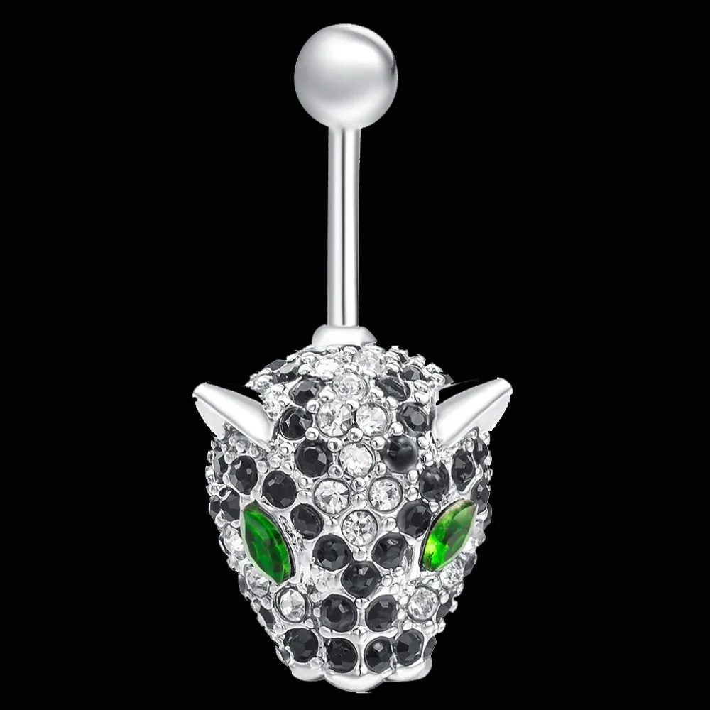Deluxe Animal Surgical Steel Belly Button Piercings Medical Stainless Navel Piercing Wolf Ring Jewelry | Украшения и аксессуары