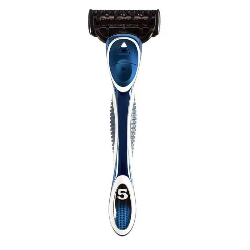 1 Razor with 1 Blade Высокое качество Профессиональный Нержавеющая сталь бритвенное лезвия бритва Бритвы Для мужчин бритья 5-ти слойной кассеты уход за лицом сменный - Цвет: 1 Razor with 1 Blade