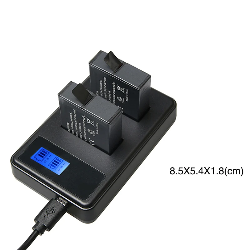 Smart LCD Dual USB зарядное устройство для Gopro Hero 5 Аксессуары экшн-камеры AHDBT-501