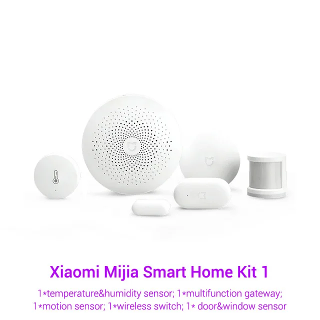 Smart Home Kit 1 Оригинальные комплекты для умного дома Xiao mi, шлюз, дверной, оконный датчик, датчик человеческого тела, беспроводной переключатель Hu mi dity Zigbee Socket mi APP - Цвет: Smart Home Kit 1