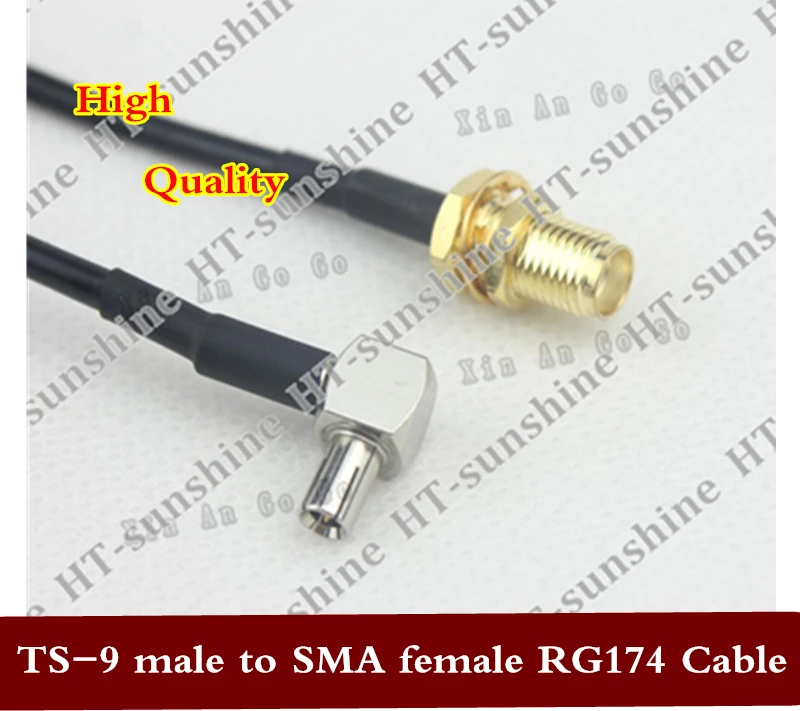

Высокое качество, прямоугольный TS9 TS-9 штекер-гнездо SMA, гайка RG174 Pigtail, джампер, кабель 20 см