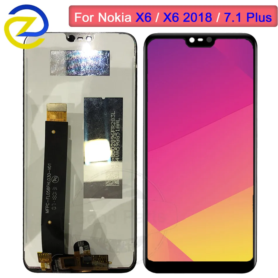 100% тестирование для Nokia X6 2018 ЖК дисплей TA 1099 1109 Дисплей + Сенсорный экран