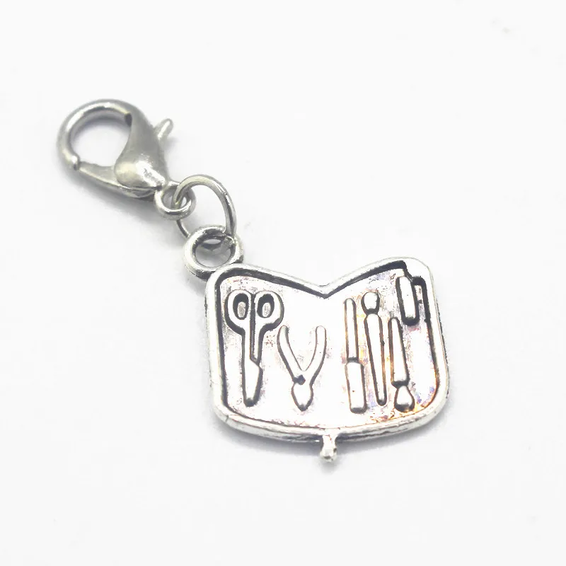 20 шт./лот серебряные медицинские инструменты подвески Плавающие Подвески из