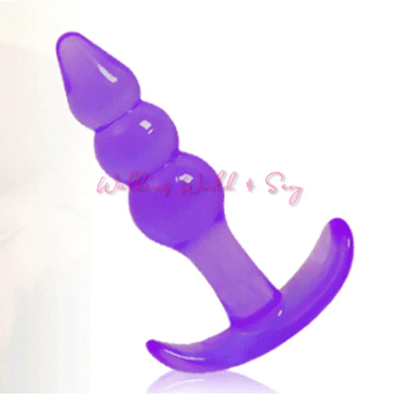 Unisex Soft Silicone Anal Beads Sex Toys Butt Plugs Jelly Plug Real Skin Feeling Massager Erotic Adult Products | Красота и здоровье