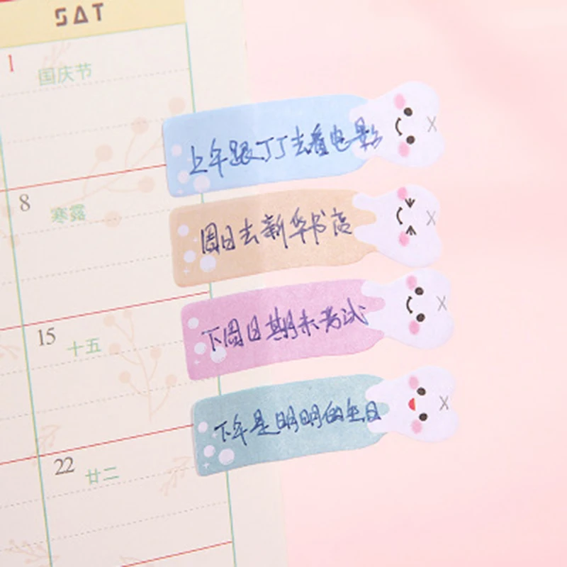120 листов/шт Kawaii Memo Pad наклейки милые грибные зубы Липкие заметки планировщик для