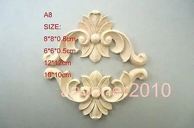 Искусственная деревянная резная угловая аппликация Неокрашенная рамка дверная