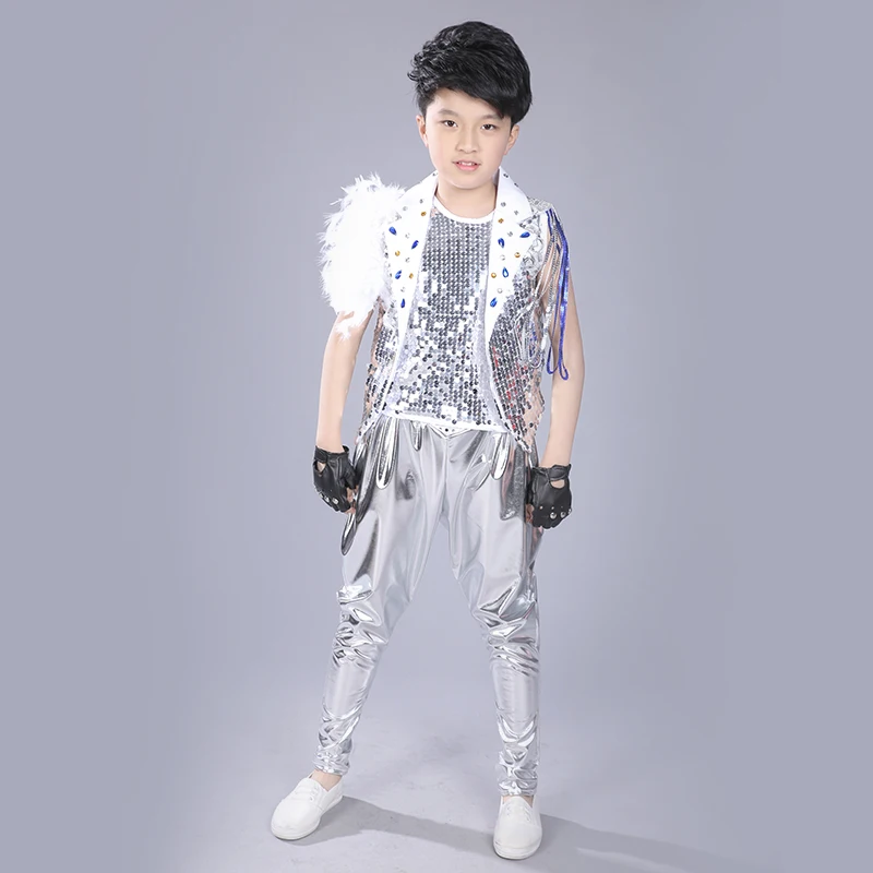Новинка 2019 высококачественный детский Джазовый женский костюм с блестками в