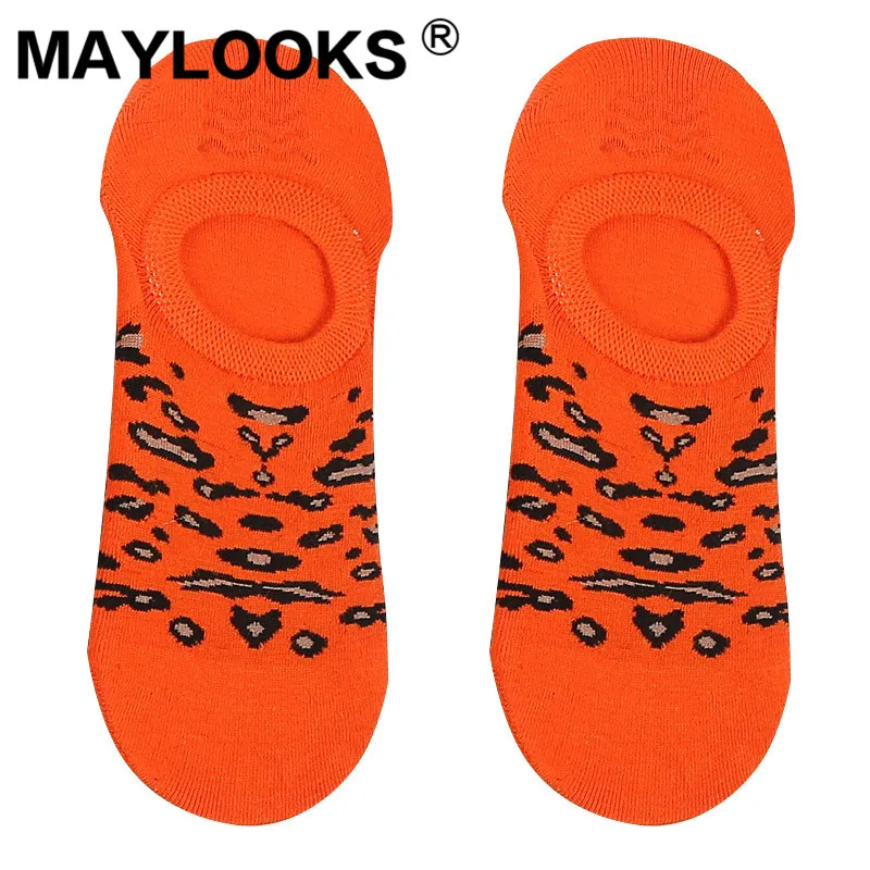 Maylooks Летние Новые Модные леопардовые Хлопковые женские личности ретро невидимые