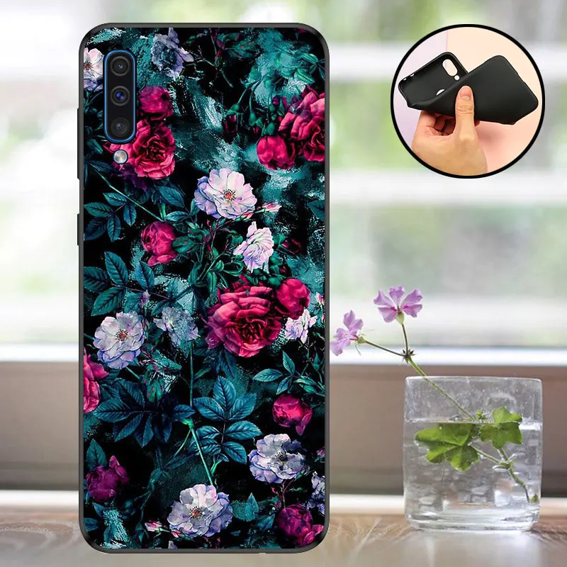 Чехол для samsung Galaxy A50, черный матовый чехол для samsung A50, силиконовый чехол ТПУ для телефона Galaxy A 50 A505F Capa - Цвет: CHT