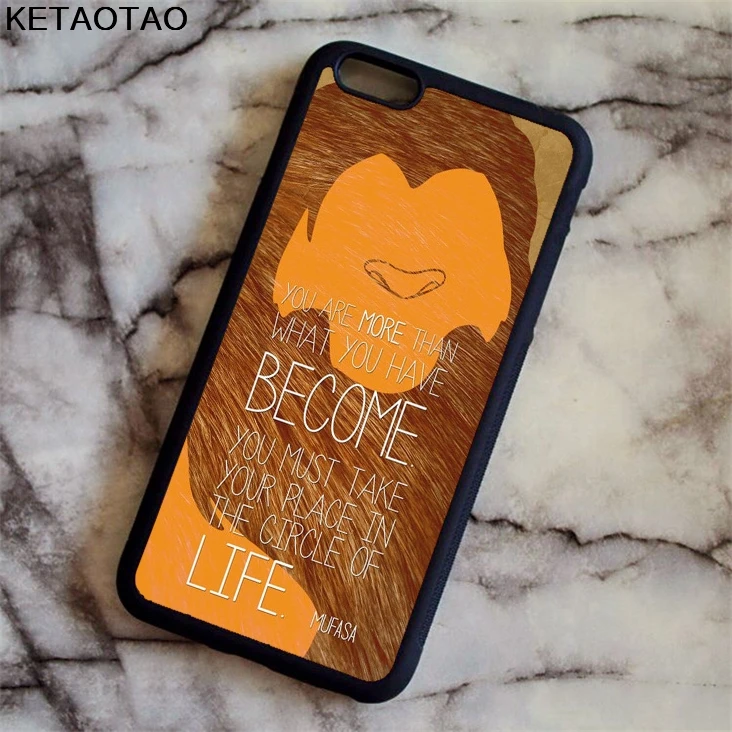 KETAOTAO Король Лев Модный чехол для телефона s iPhone 4S 5S 6 6S 7 8 PLUS X samsung S4 5 Чехол Мягкий