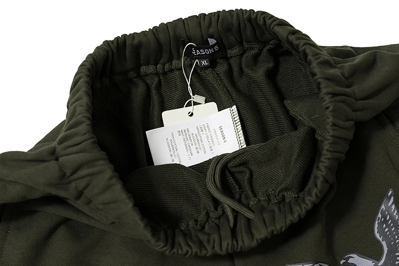 Kanye west, 5 сезона, шорты для мужчин и женщин, 1:1, Calabasas Terry, шорты high street, шорты в стиле хип-хоп, kanye west, 6 сезона, шорты