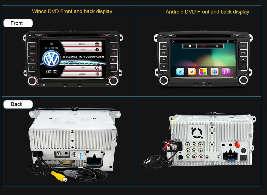 Junsun " 2 din android-автомобильный DVD Радио для VW/Golf/Passat/поло/Tiguan /Skoda/Fabia/Rapid/Seat/Леон gps 3g Wi-Fi Авторадио
