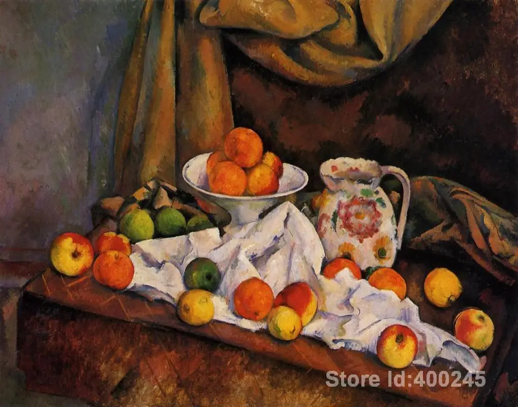 

Famous Arts Reproduction Fruit Bowl Pitcher and Fruit Paul Cezanne still life Paintings High quality Hand painted