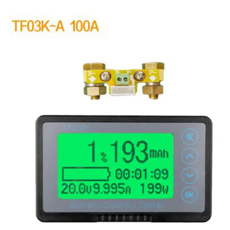 DC 10 120v 100A монитор батареи Цифровой кулонный метр Индикатор питания автомобиля RV