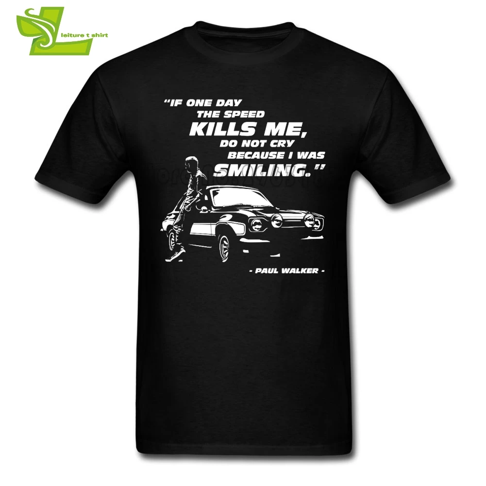 Мужская футболка с надписью The Speed Kills Me Paul Walker повседневные свободные топы для